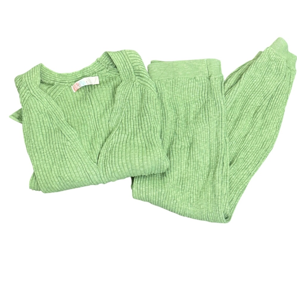 Free People‎ FP Beach Justine Set Ribbed Knit Lounge Sweater Jogger Set Cozy WFH